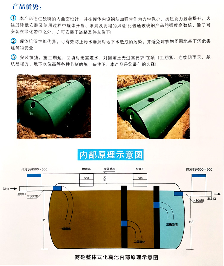 略阳玻璃钢化粪池